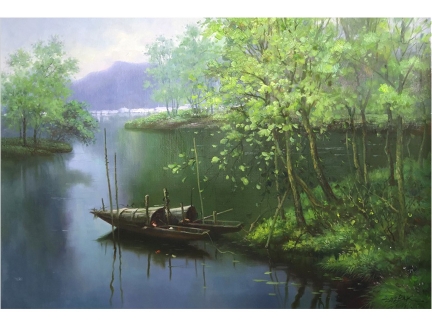 朴文斌（一级画家）《同舟共济》80x55 2019年