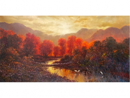 重庆朴贤哲（一级画家）《与光同尘》170x90