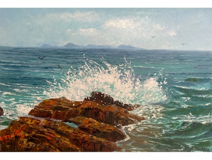 林升熙（一级画家）《海阔天空》53x37  2022年