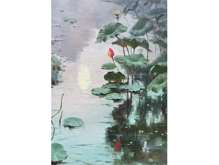 重庆洪光哲（功勋艺术家）《映日荷花》90x62