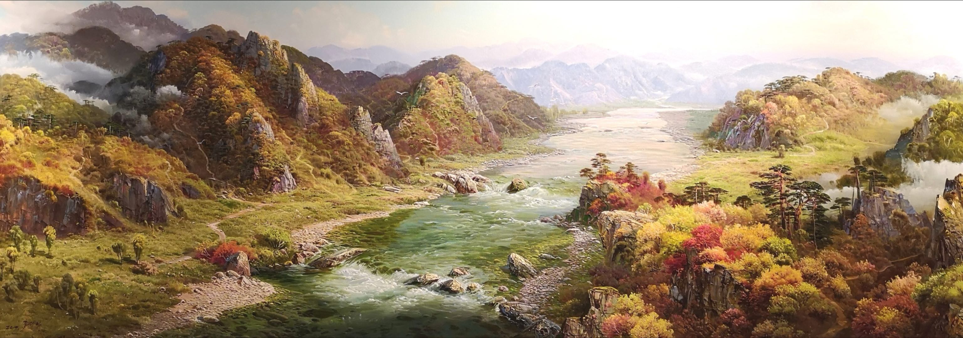 赵正范（一级画家）《盛世山河》 220×80 2018.jpg