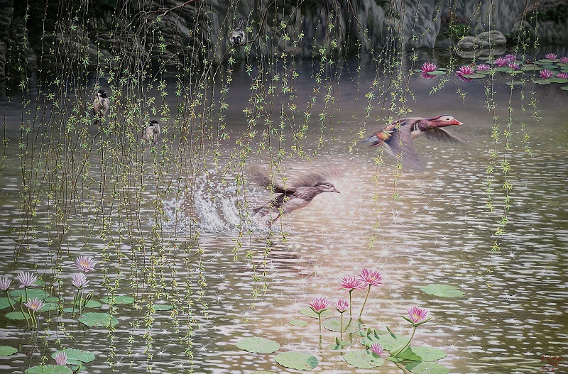 文胜范（功勋艺术家）比翼双飞165X110  2018.jpg