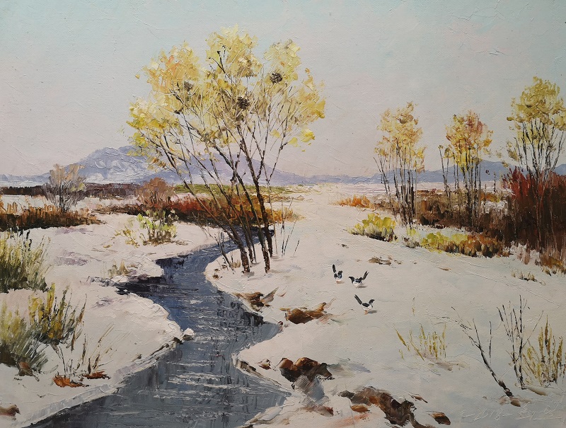 崔日（一级画家）水软山温52X40 2018 3800.jpg