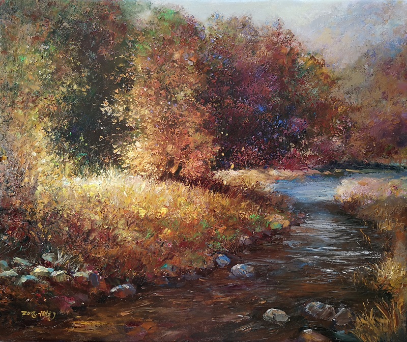 李元哲（功勋艺术家）粉黛凝春72X59 2018 1.5.jpg