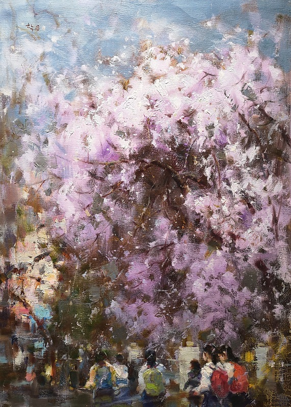 卓孝延(朝鲜一级画家) 《繁花嫣然》 90X62.jpg