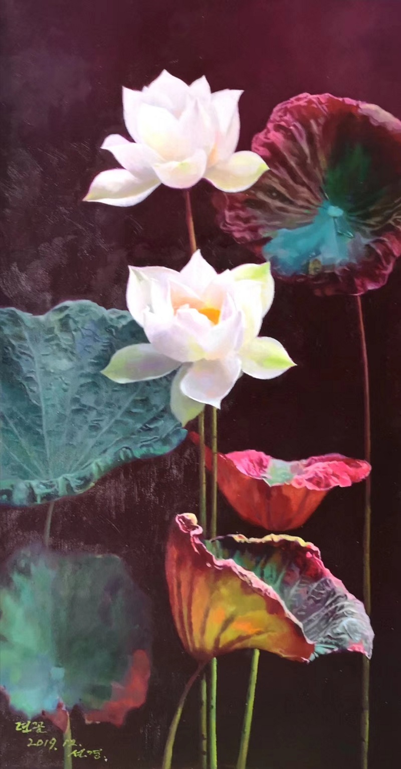 贤京(一级画家)《不染》88x47