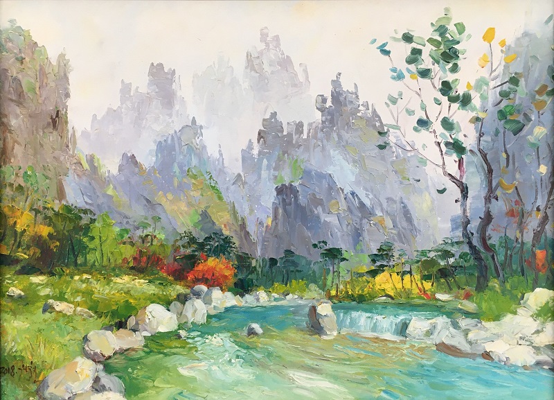 李元哲 (功勋艺术家)《山间林下》56x39 李元哲 (功勋艺术家)《山间林下》56x39